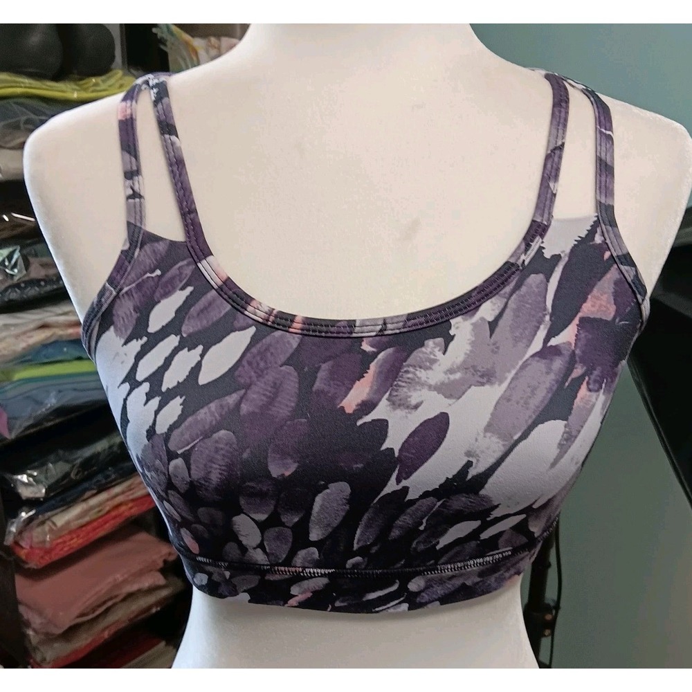 Gaiam Sports Bra, Size Small Women's  Med Support‎ Sine Bra, Dawn Print